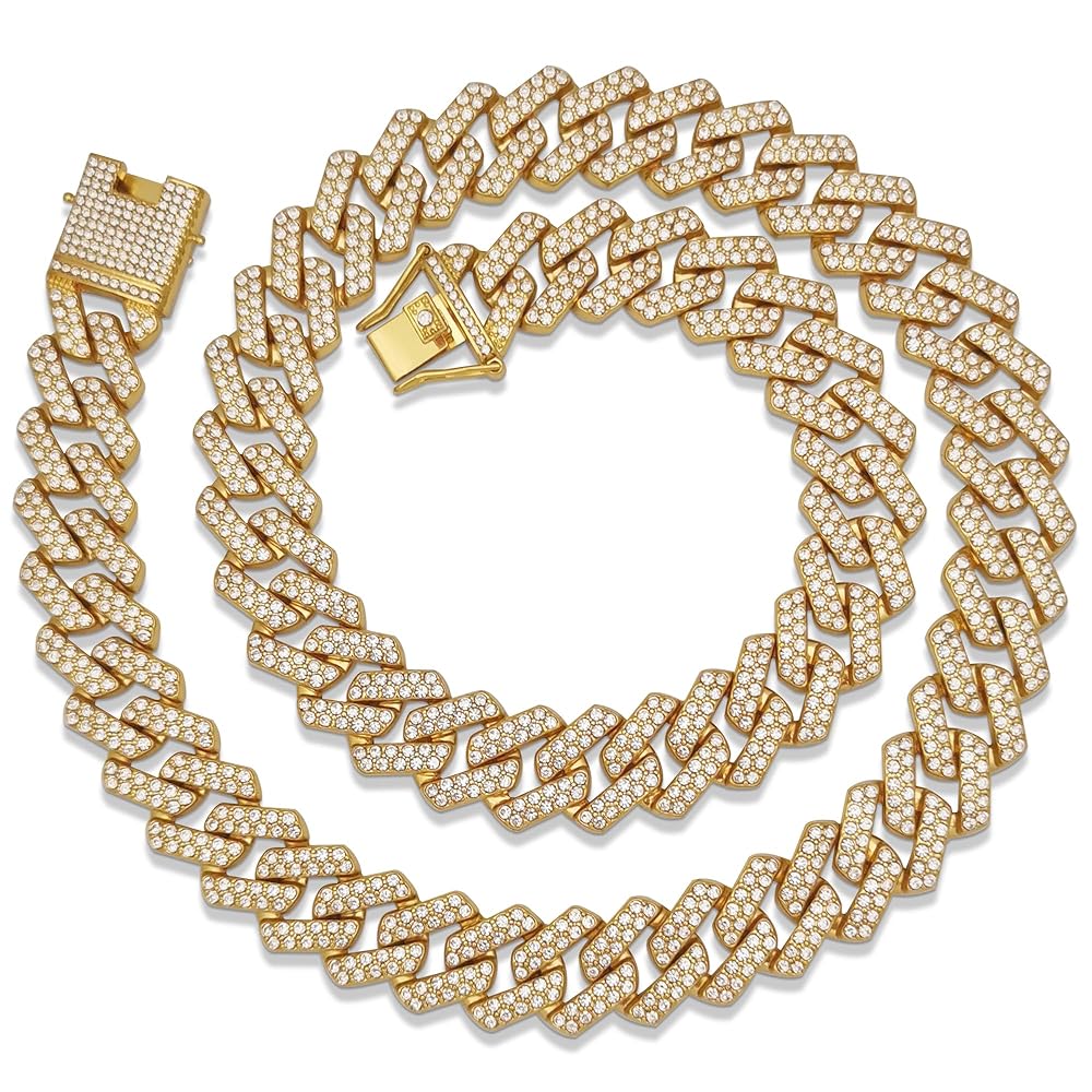 Iced Out Cuban Chain Set