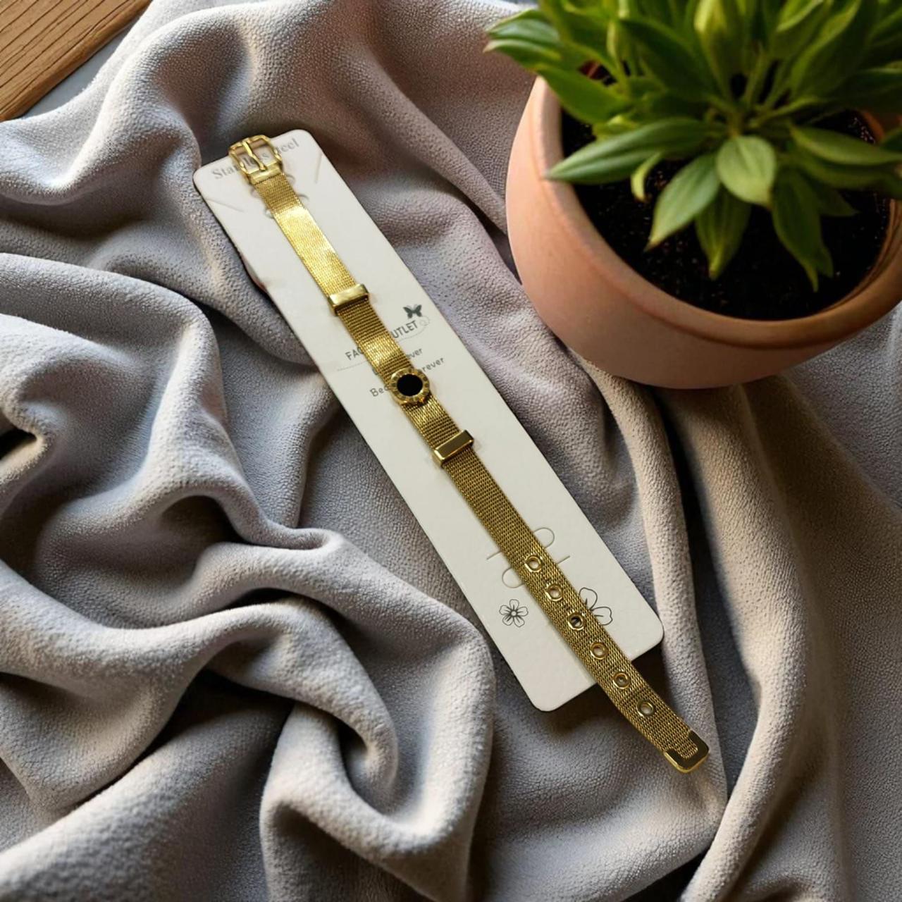 Roman Circle Titanium Bracelet