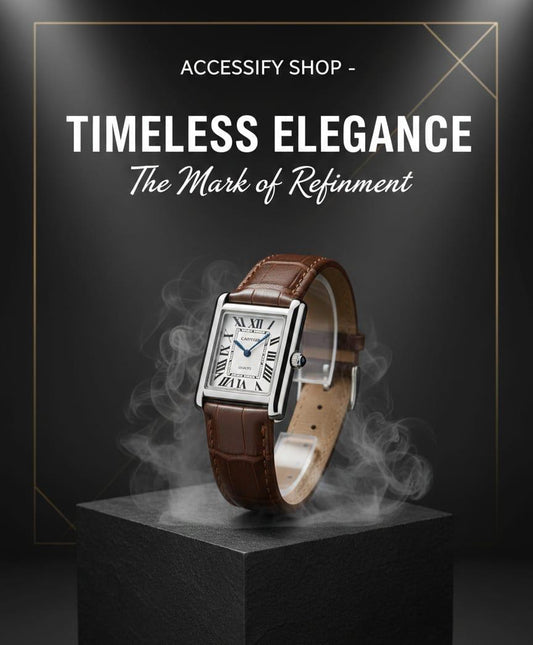 Luxury Rectangle Dial Watch Pakistan – Cartier Tank Style Premium Wrist Watch