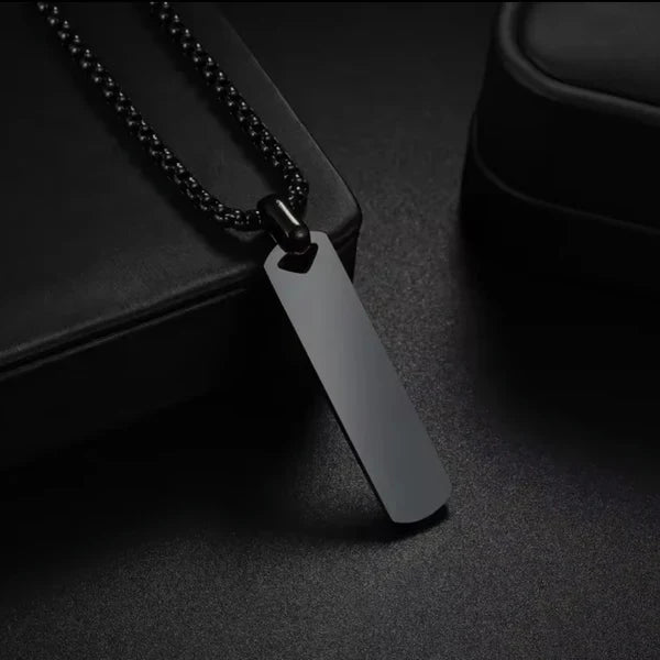 Black Flat Bar Pendant