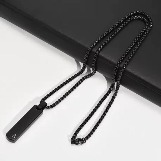 Black Flat Bar Pendant